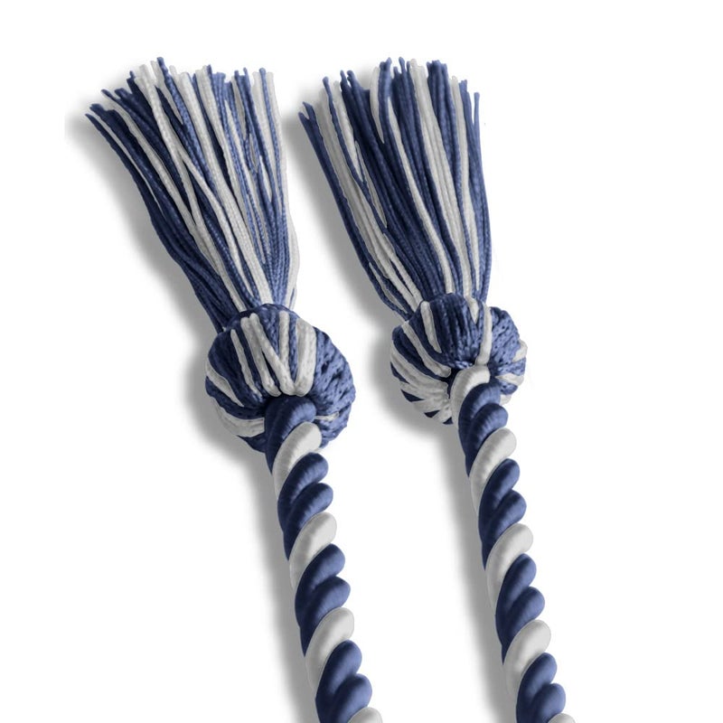 Endea Graduation Single Honor Cord Two-Color (Navy Blue/White) - Image 4